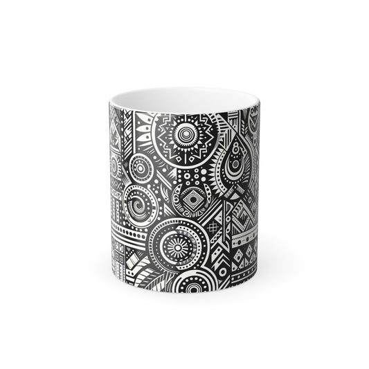 Tribal Blossom Color Morphing Mug, 11oz