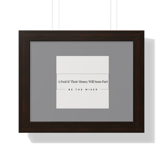 Wise Words Gray Framed Horizontal Poster