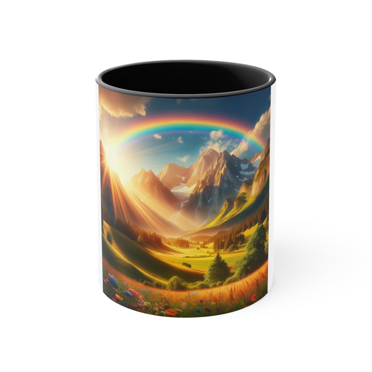 Rainbow Mountain -Accent Coffee Mug, Various Colors 11oz