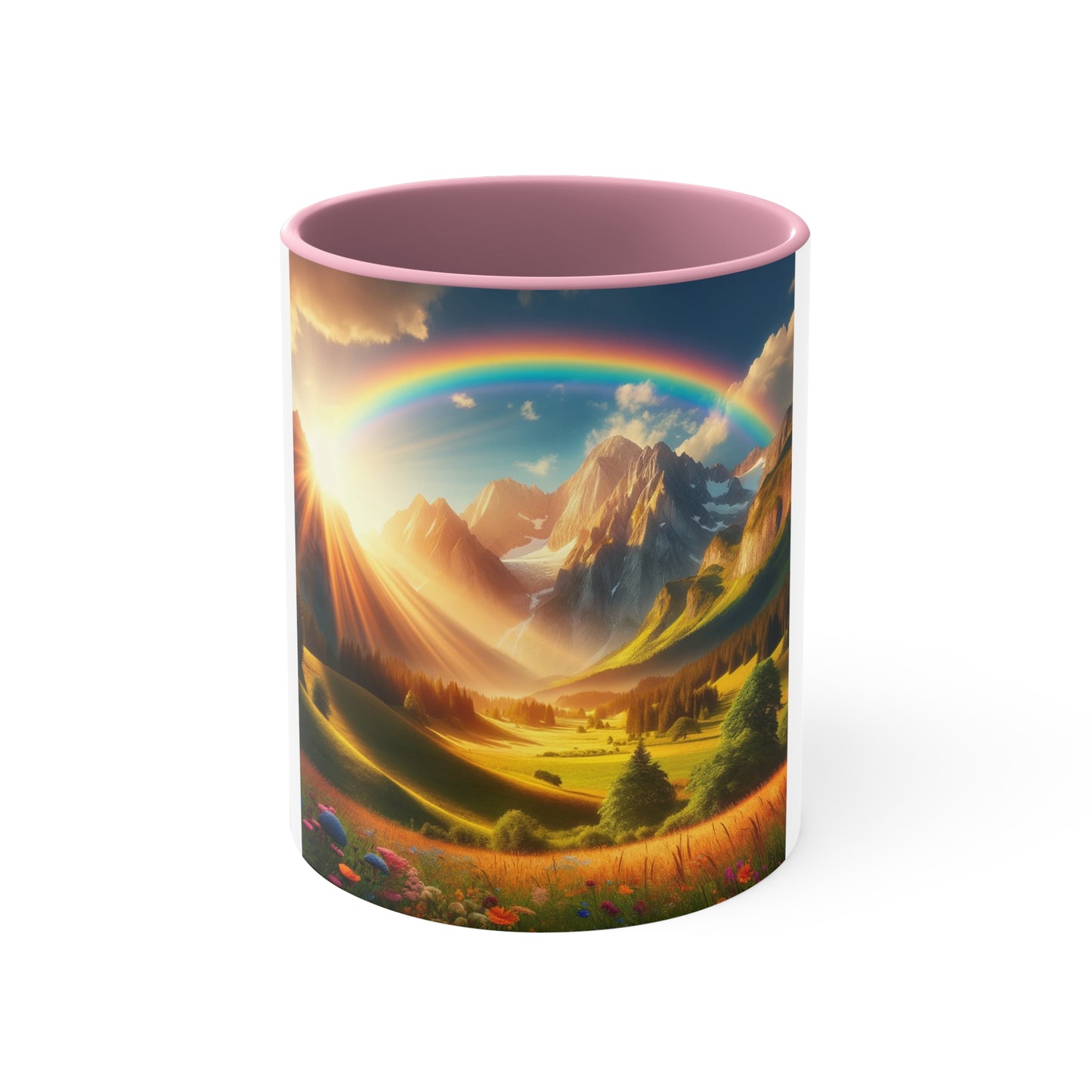 Rainbow Mountain -Accent Coffee Mug, Various Colors 11oz