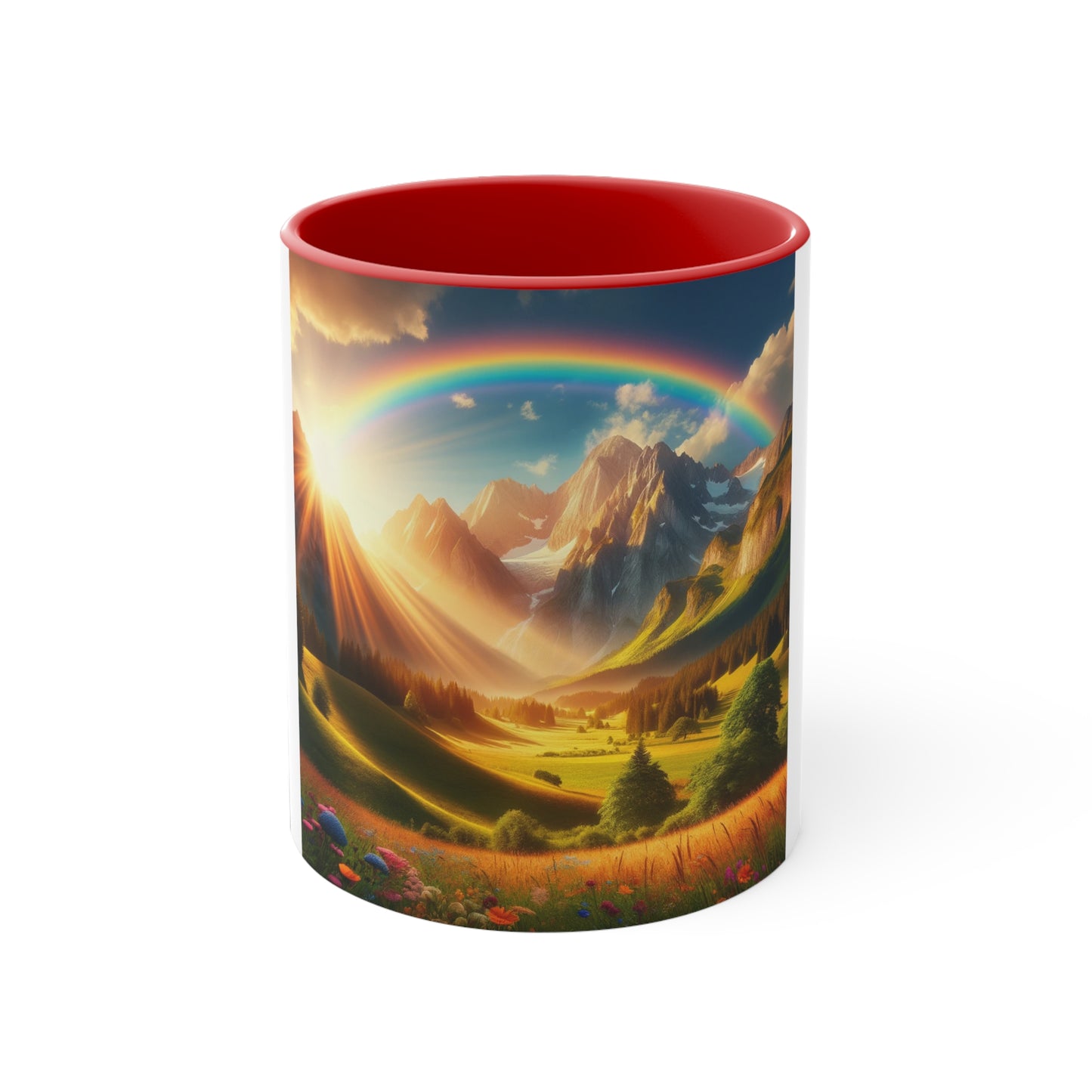 Rainbow Mountain -Accent Coffee Mug, Various Colors 11oz