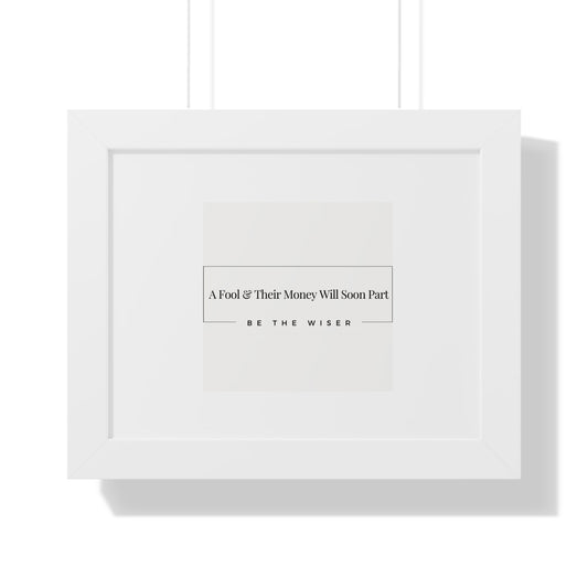 Wise Words White Framed Horizontal Poster