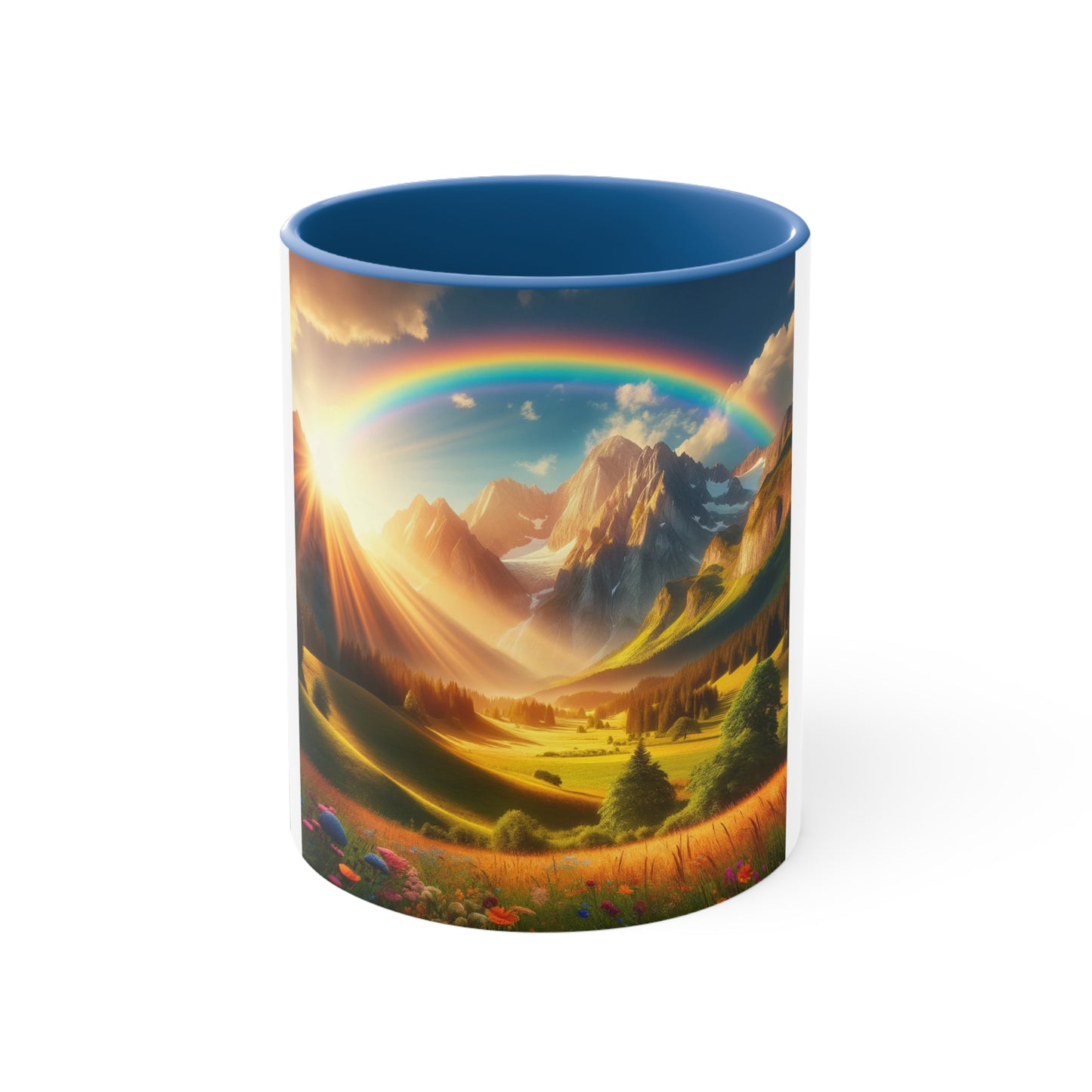 Rainbow Mountain -Accent Coffee Mug, Various Colors 11oz