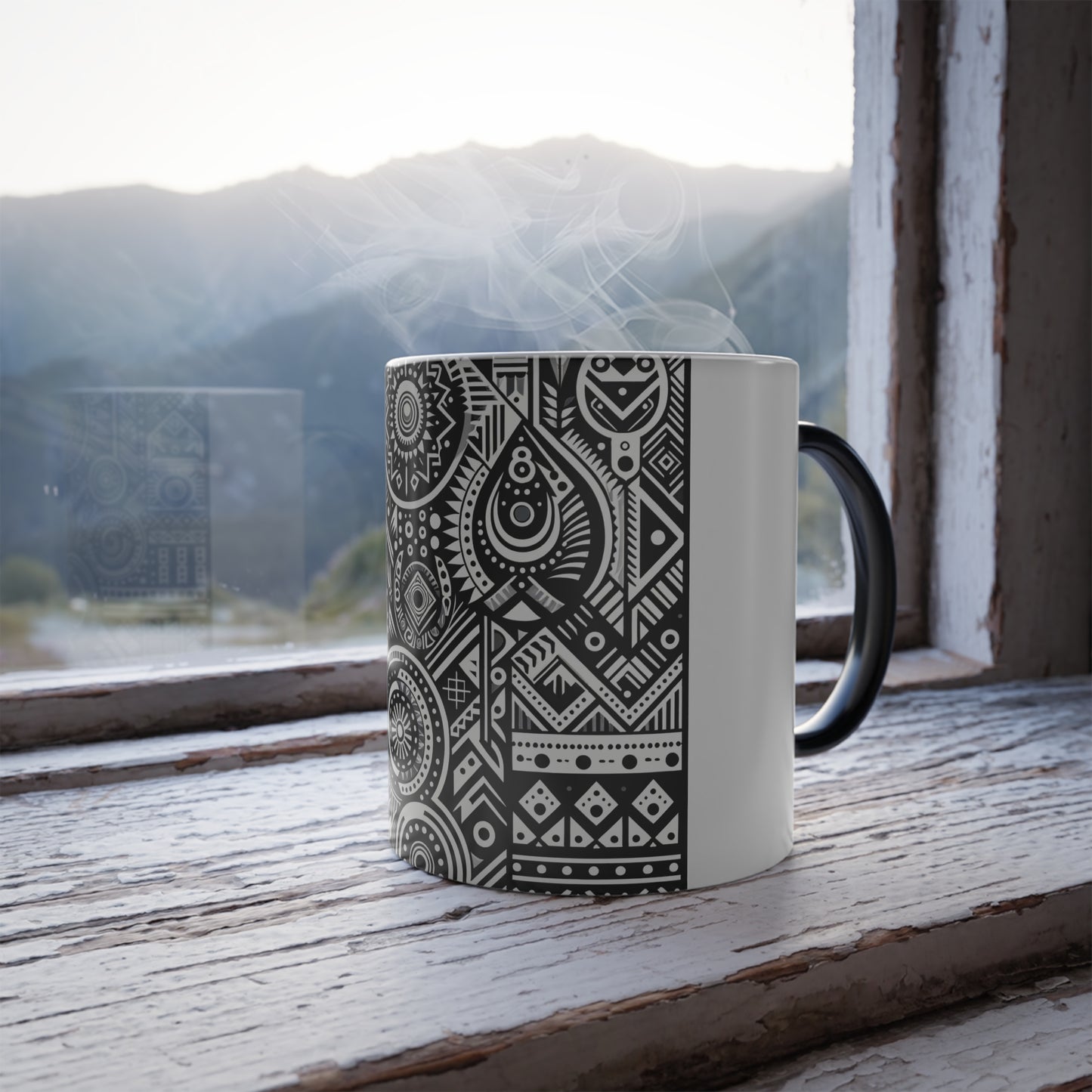 Tribal Blossom Color Morphing Mug, 11oz